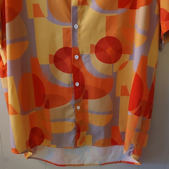 Retro Geometric Men's Shirt Size 3XL - Picture 5 of 7